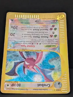 Crobat Crystal 147/144 Skyridge Holo Ultra Secret Rare Pokemon TCG e-reader MP - Image 4