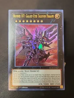 Yugioh Number 107: Galaxy-Eyes Tachyon Dragon BLLR-EN067 Ultra Rare 1st Ed NM - Image 1