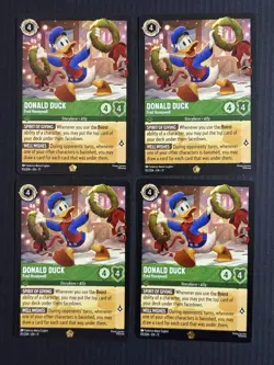 Disney Lorcana Donald Duck Fred Honeywell Legendary Non-Foil Qty 4 - Image 1