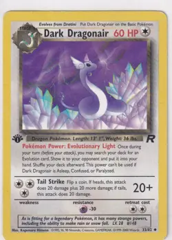 Pokemon Card - Dark Dragonair Team Rocket 33/82 Uncommon 1st Edition - Image 1