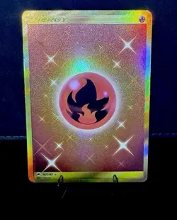 Fire Energy Burning Shadows Holo Card 167/147 Secret Rare NM/MINT Pokemon TCG - Image 1