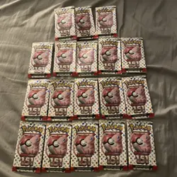(18) EMPTY Pokemon TCG 151 Empty S&V Booster Packs MEW Artwork Wrappers NO Cards - Image 1