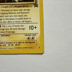 Electabuzz #2 WB Kids Stamped Black Star Promo Vintage WotC Pokemon TCG Card MP - Image 5