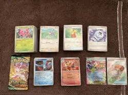 397 Card Bulk Lot Holo Rare Common Uncommon Pokemon TCG - Image 1