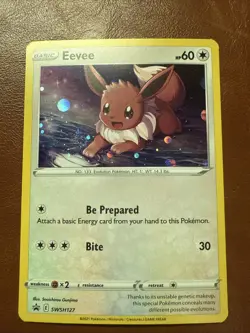 Eevee SWSH127 SWSH: Sword & Shield Promo Cards Holo *SWIRL * NM/M - Image 1