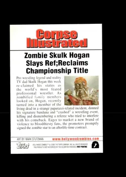 Skulk Hogan : 2007 Topps Hollywood Zombies Celebrity Parody Card #7 : FREE SHIP - Image 2