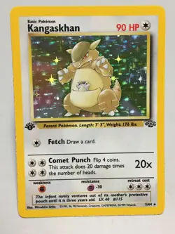 1st Edition Holo Kangaskhan Card - Ungraded Excellent - Jungle 5/64 - WOTC 1999 - Image 1