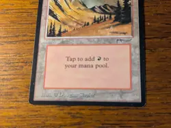 MTG Arabian Nights Mountain - ARN - Black Border - Rare C1 Error - LP/NM- - Image 2