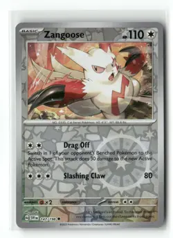 Zangoose 147/198 Uncommon Scarlet & Violet Pokemon Reverse Holo Near Mint - Image 1