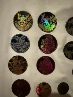 Lot of 61 Official Pokemon TCG Coins- CHARIZARD PIKACHU DRAGONITE, Etc - Image 2