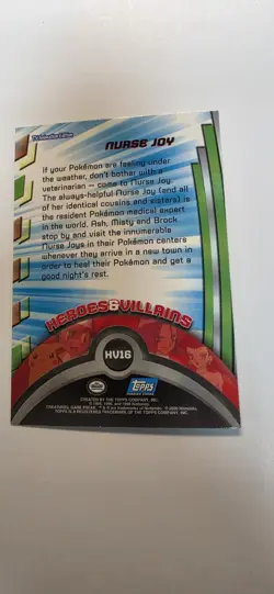 2000 Topps Pokemon TV Series 3 Nurse Joy Rainbow Foil #HV16 - Image 3
