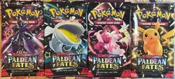 Paldean Fates Booster Pack Art Set (4) EMPTY - Pokemon 2024 - Image 1