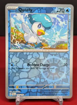 Pokemon Quaxly #050/193 English Paldea Evolved Reverse Holo - Image 1
