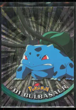 1999 Topps Pokemon TV Animation Foil Black Logo Bulbasaur #1 - Image 1