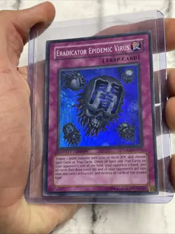 Yugioh Eradicator Epidemic Virus TDGS-ENSE1 Super Rare Holo Limited Ed LP/NM - Image 1