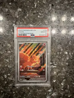 Pokemon 2025 Vulpix 138/132 Illustration Rare Mega Evolution GEM MINT PSA 10 - Image 1