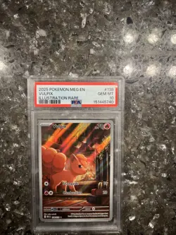 Pokemon 2025 Vulpix 138/132 Illustration Rare Mega Evolution GEM MINT PSA 10 - Image 2