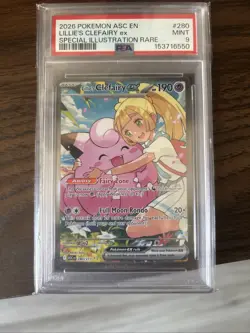 2026 POKEMON ASC SPECIAL ILLUSTRATION RARE #280 LILLIE'S CLEFAIRY EX PSA 9 - Image 1