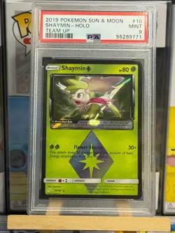 Shaymin Prism Star Holo 10/181 Team Up Pokemon PSA 9 - Image 1