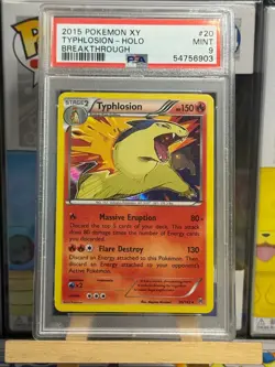 Typhlosion Holo 20/162 Breakthrough Pokemon PSA 9 - Image 1