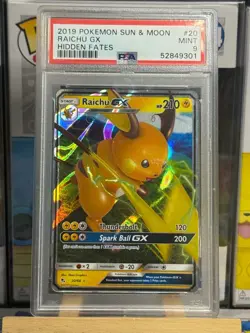 Raichu Gx 20/68 Hidden Fates Pokemon PSA 9 - Image 1