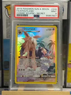 Stoutland 248/236 Secret Cosmic Eclipse Pokemon PSA 9 - Image 1