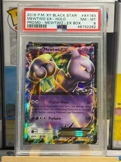 Mewtwo EX XY183 Mewtwo-ex Box Black Star Promo Pokemon PSA 8 - Image 1