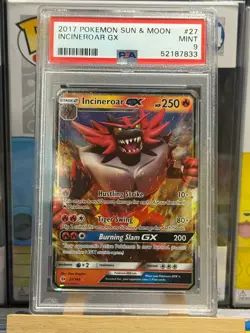 Incineroar GX Sun & Moon Base #27 Pokemon PSA 9 - Image 1