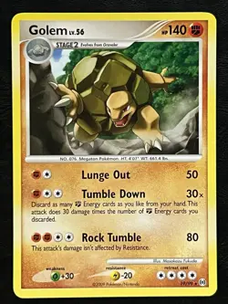 Pokemon Golem Rare - Platinum Arceus - 19/99 NM - Image 1