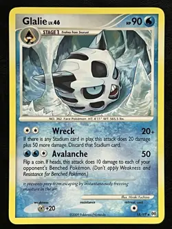 Pokemon Glalie Rare - Platinum Arceus - 18/99 NM - Image 1