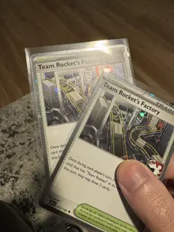 Team Rocket's Factory Holo Pokemon Prize Pack Series 8 Promo NM x2 SWIRL on Both - Image 3