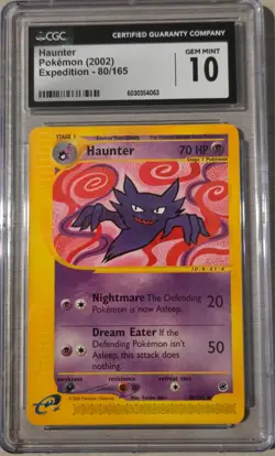 Haunter 2002 Expedition 80/165 CGC 10 Gem Mint Vintage Pokemon e-Reader - Image 1