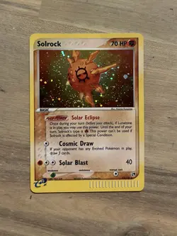Solrock Pokemon 2003 EX Sandstorm e-Reader #13/100 Holo Swirl NM - Image 5