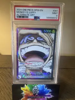 2024 ONE PIECE OP09-061 Alternate Art Leader MONKEY D. LUFFY PSA 9 - Image 1