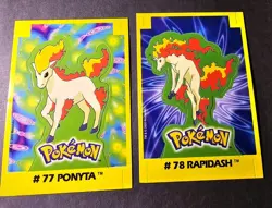 PONYTA X RAPIDASH EVOLUTION - RARE TCG NAVARRETE BUILDABLE CARD VINTAGE 2000 - Image 1