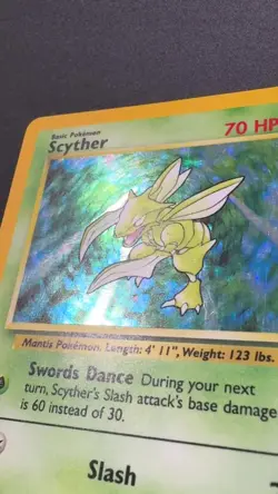 Scyther Holo Card 10/64 Pokemon Jungle Error Card No Symbol, LP Condition - Image 2