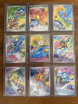 Pokemon 2026 First Partner Illustration Collection Series 1 Promo Set (9 Cards) - Image 1