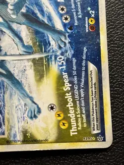 2010 Pokemon TCG Unleashed Raikou Suicune Legend Holo Card 93/95 Bottom HP - Image 5