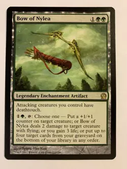 1X NM/SP MTG Magic The Gathering Bow Of Nylea Theros Rare Card - Image 1