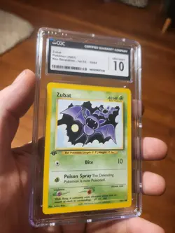 CGC 10 GEM MINT Zubat Neo Revelation 1st Edition Pokemon Card 59/64 Card 2001 - Image 1
