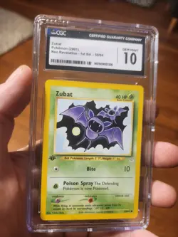 CGC 10 GEM MINT Zubat Neo Revelation 1st Edition Pokemon Card 59/64 Card 2001 - Image 2