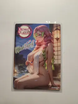 Mitsuri Kanroji Demon slayer Custom Glow In The Dark Waifu Card Fan Art - Image 1