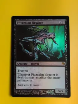 Phyrexian Negator. FOIL Horror Rare Magic the Gathering Card. - Image 1