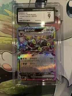 Pokemon TCG ***CGC 9*** Umbreon ex 093/187 Sv8a: Terastal Fest Ex ***KOREAN*** - Image 1