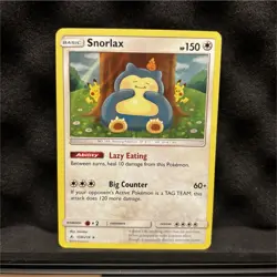 Pokemon Snorlax Holo Rare Sm-Unbroken Bonds 158/214 HP150 Lazy Eating Ability - Image 1