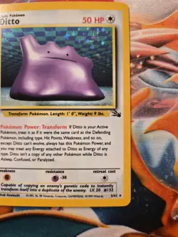 Pokemon TCG Ditto Fossil 3/62 Holo - Image 4