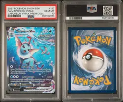 Pokemon Vaporeon VMAX Premium Coll. Full Art Promo SWSH182 PSA 10 Gem Mint - Image 3