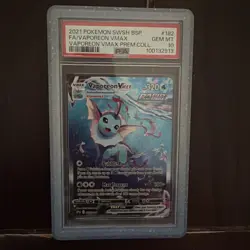 Pokemon Vaporeon VMAX Premium Coll. Full Art Promo SWSH182 PSA 10 Gem Mint - Image 4