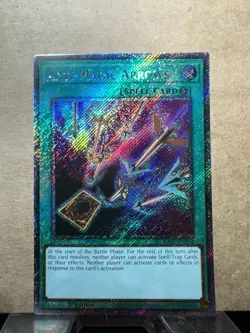 Yugioh - Anti-Magic Arrows RA03-EN264 1st Edition Platinum Secret NM - Image 1