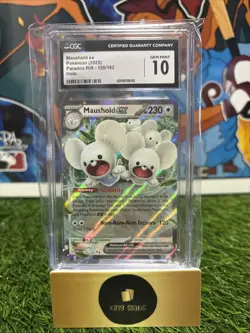 2023 Pokemon Maushold ex Paradox Rift #155/182 Holo CGC 10 - Image 1